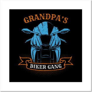 Grandpa's Biker Gang Father's Day Posters and Art